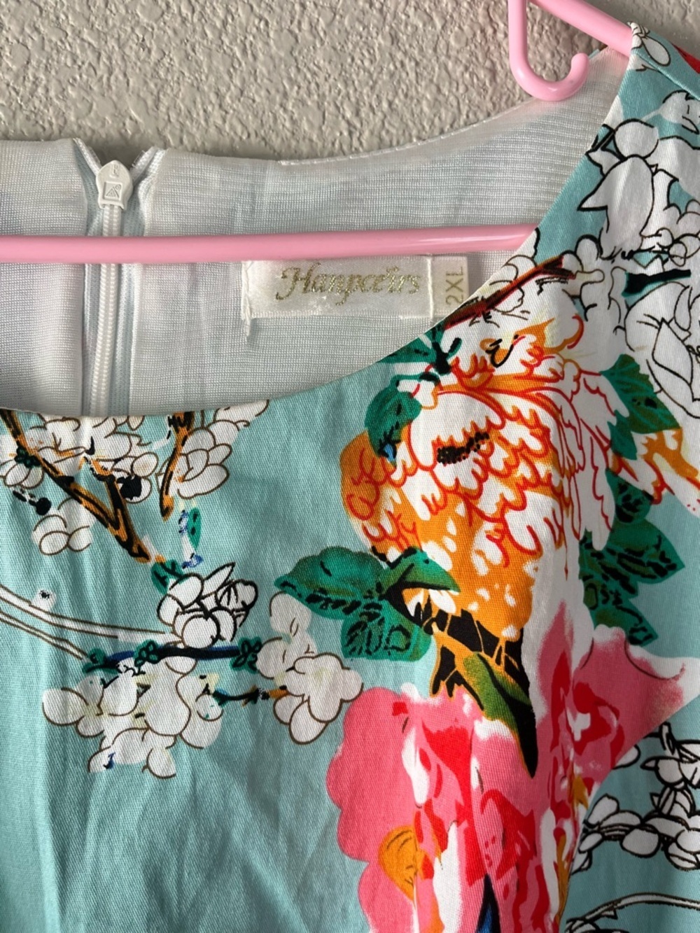 Hanpceirs Floral Fit & Flare Sleeveless Dress - Aqua Floral - Picture 6 of 8
